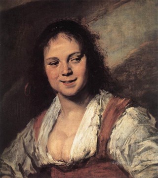  age oil painting - Gypsy Girl portrait Dutch Golden Age Frans Hals